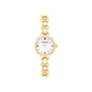 Iris Gold Plated Bracelet Watch with Chalk Lacquered Dial