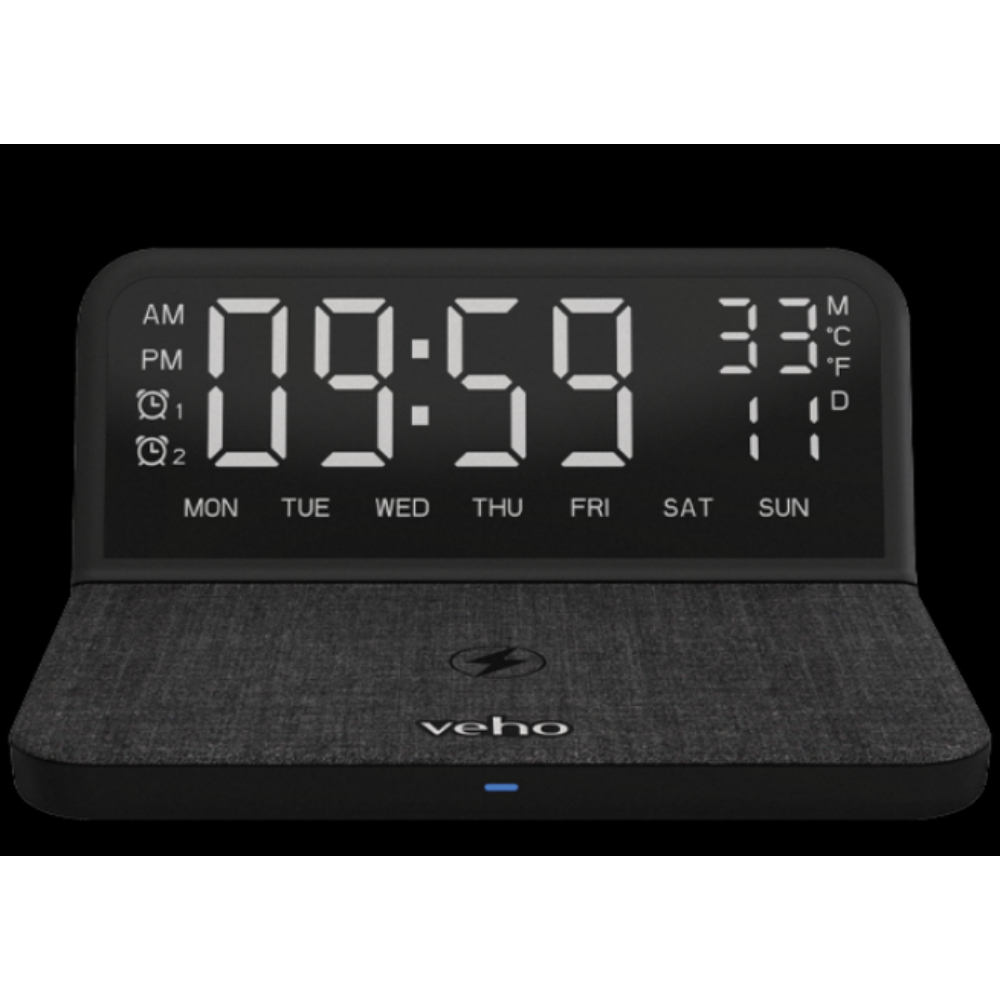 Veho TQ-1 Qi Digital Alarm Clock & Qi Wireless Charger