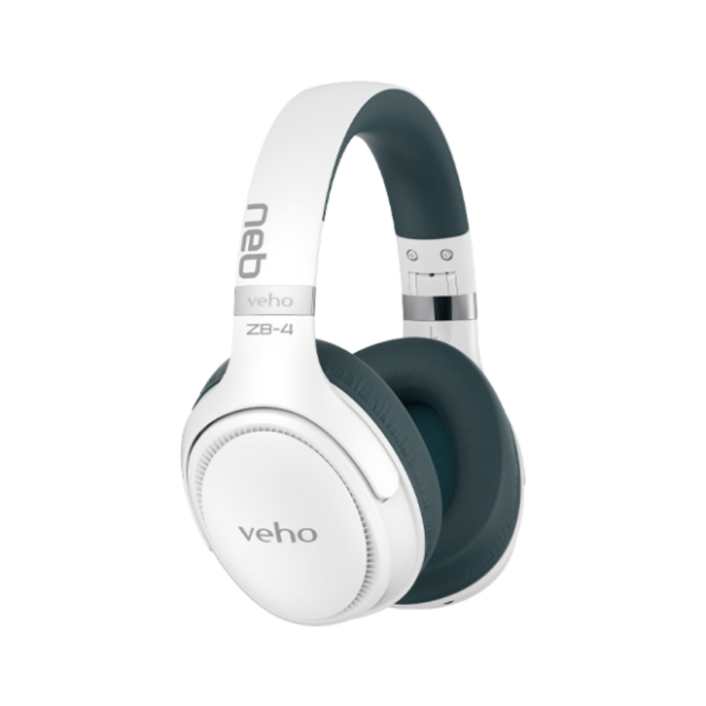 Veho ZB-4 NEB Bluetooth Wireless Headphones with mic- White