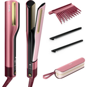 SilkiPro Straight Hair Straightener + Dryer in One Tool - Pink