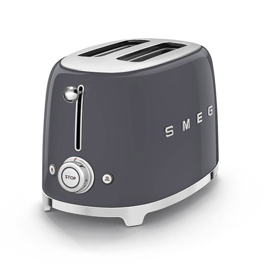 Smeg Retro Design 2 Slice Toaster Slate Grey