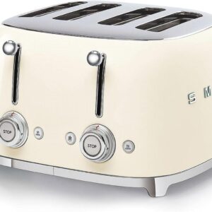 Smeg Retro Design 4 Slice Toaster Cream