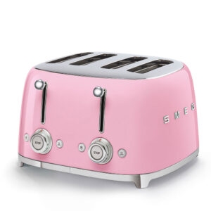 Smeg Retro Design 4 Slice Toaster Pink